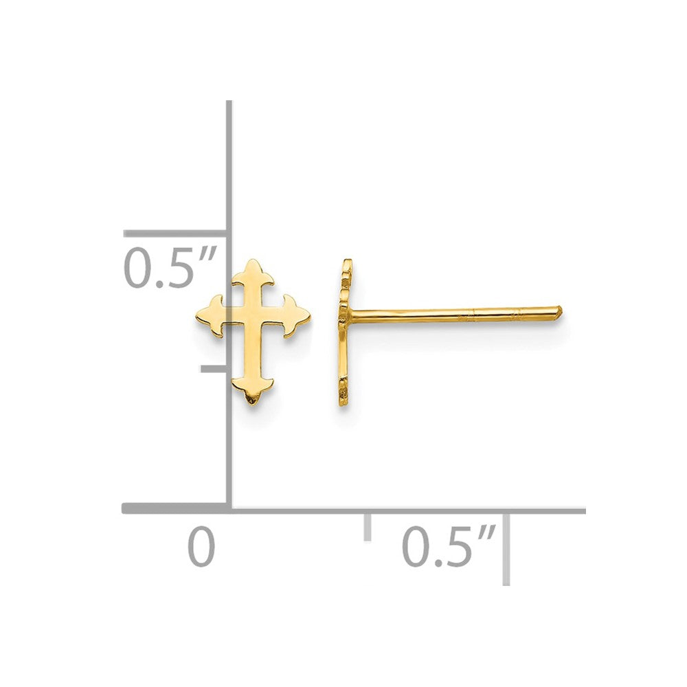 14k Madi K Polished Cross Post Earrings