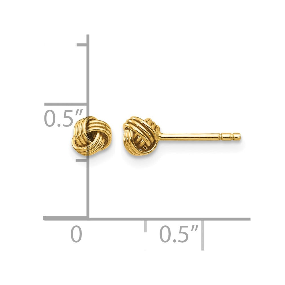 14k Madi K Polished Love Knot Post Earrings