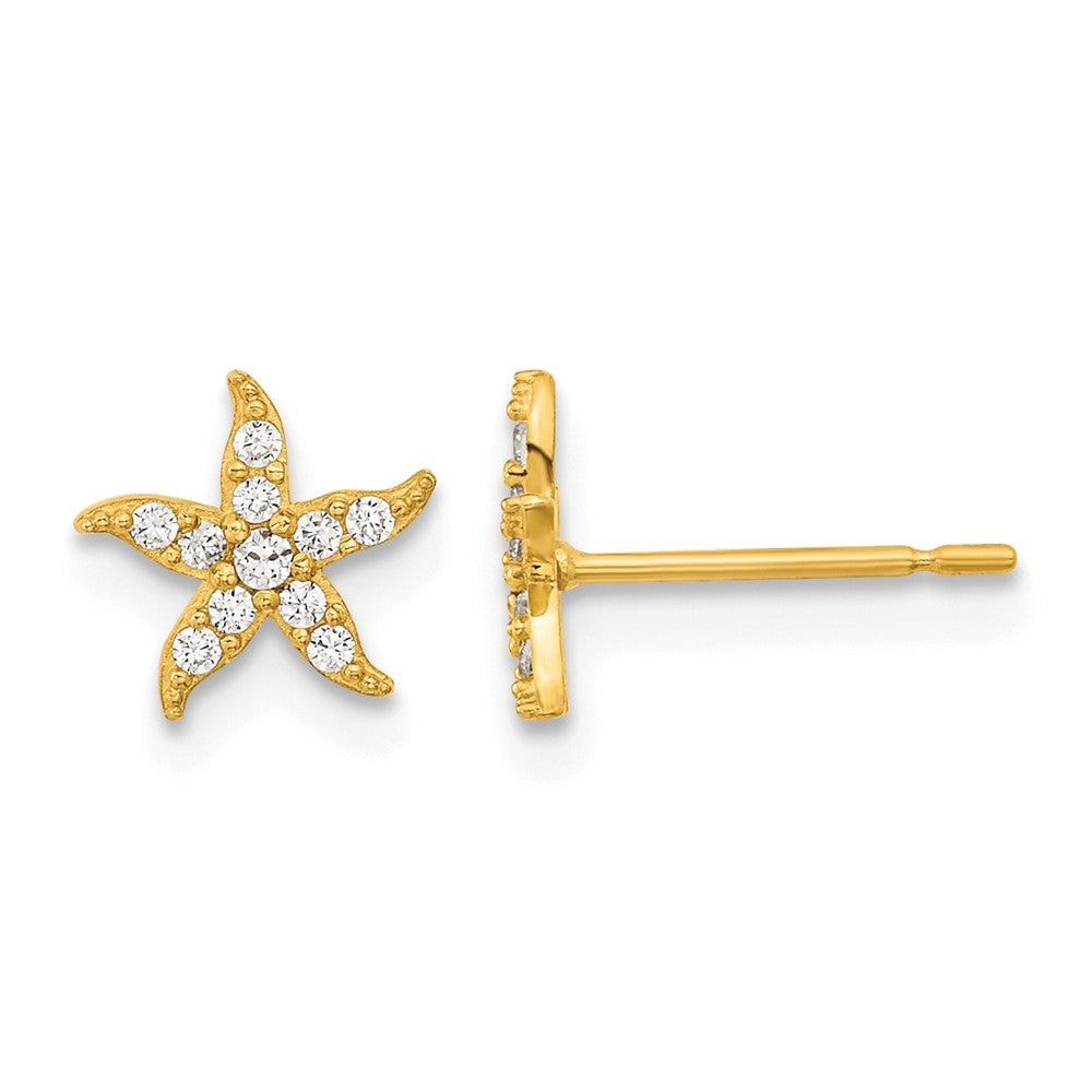 14k Madi K Childrens CZ Starfish Post Earrings