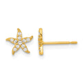 14k Madi K Childrens CZ Starfish Post Earrings
