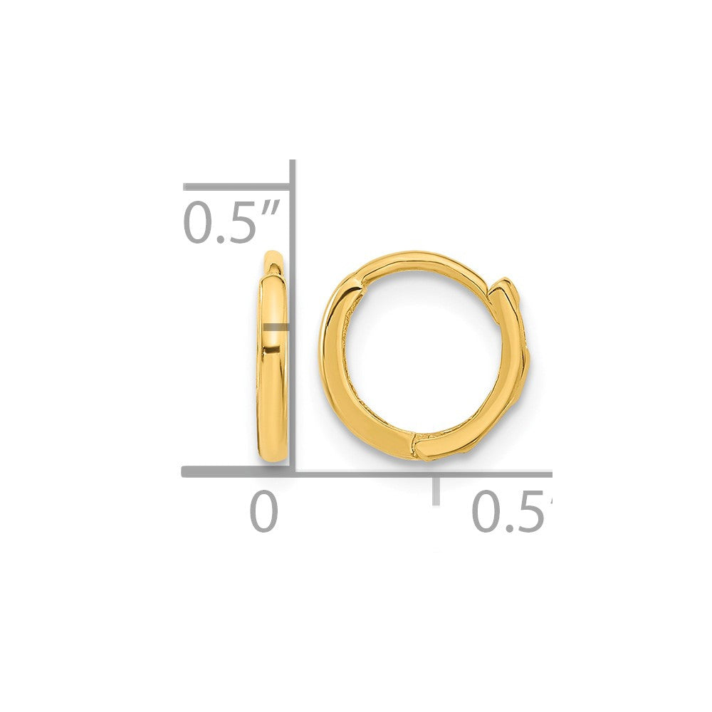 14k Madi K Polished Hinged Hoop Earrings