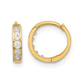 14k Madi K 2mm CZ Huggie Hoops