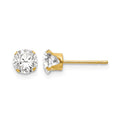 14k Madi K 5mm CZ Post Earrings