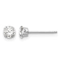 14k White Gold Madi K 4mm CZ Post Earrings