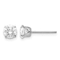 14k White Gold Madi K 5.25mm CZ Post Earrings