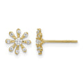 14k Madi K CZ Flower Post Earrings