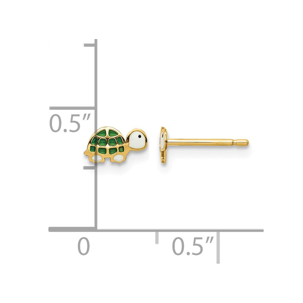 14k Madi K Enamel Turtle Post Earrings