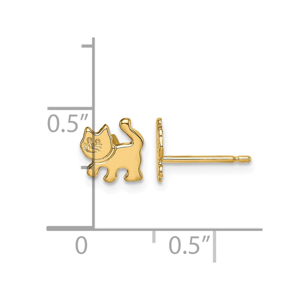 14k Madi K Kitten Post Earrings