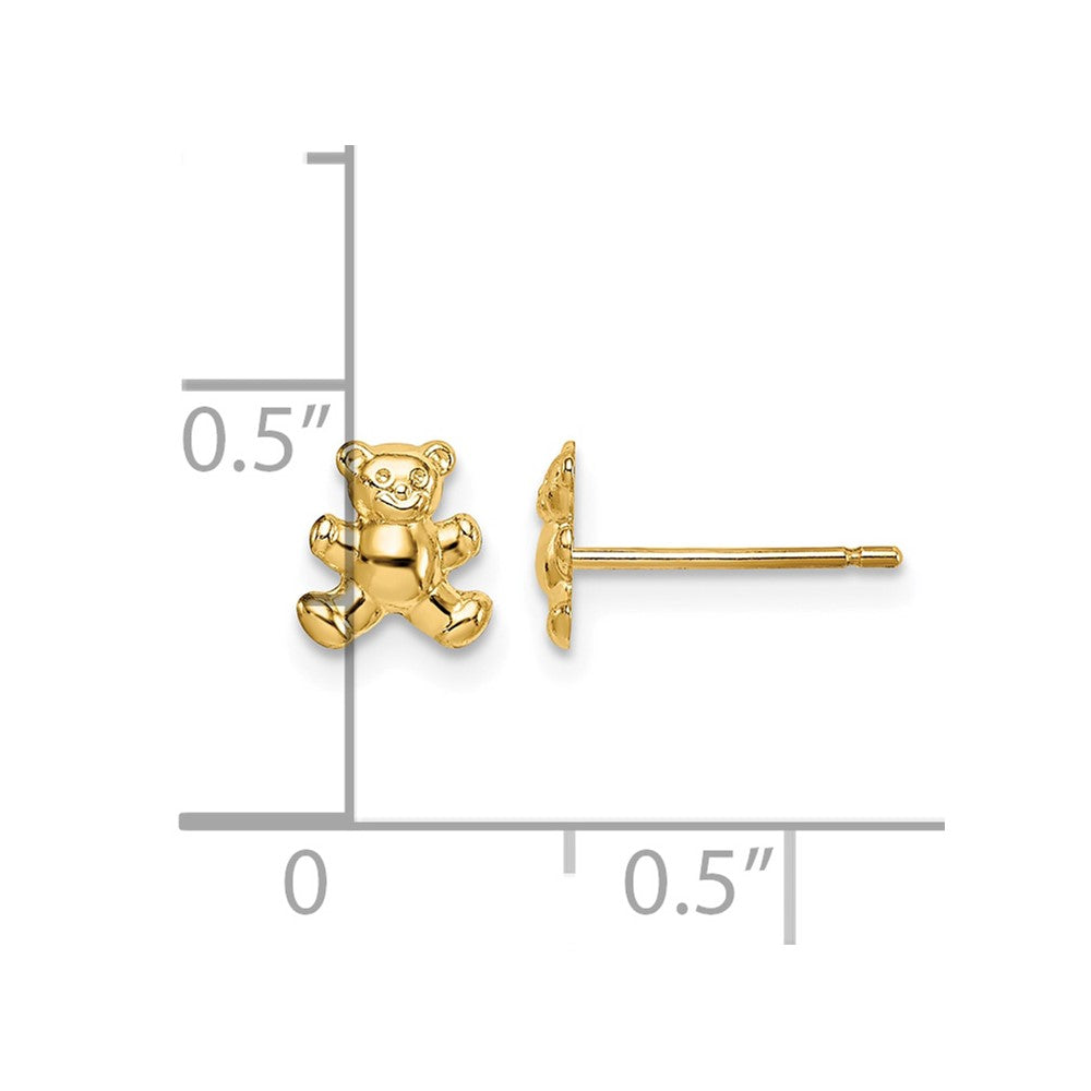 14k Madi K Teddy Bear Post Earrings