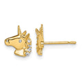 14k Madi K Unicorn CZ Stud Earrings