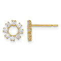 14k Madi K CZ Circle Post Earrings