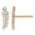 14k Madi K CZ Cluster Post Earrings