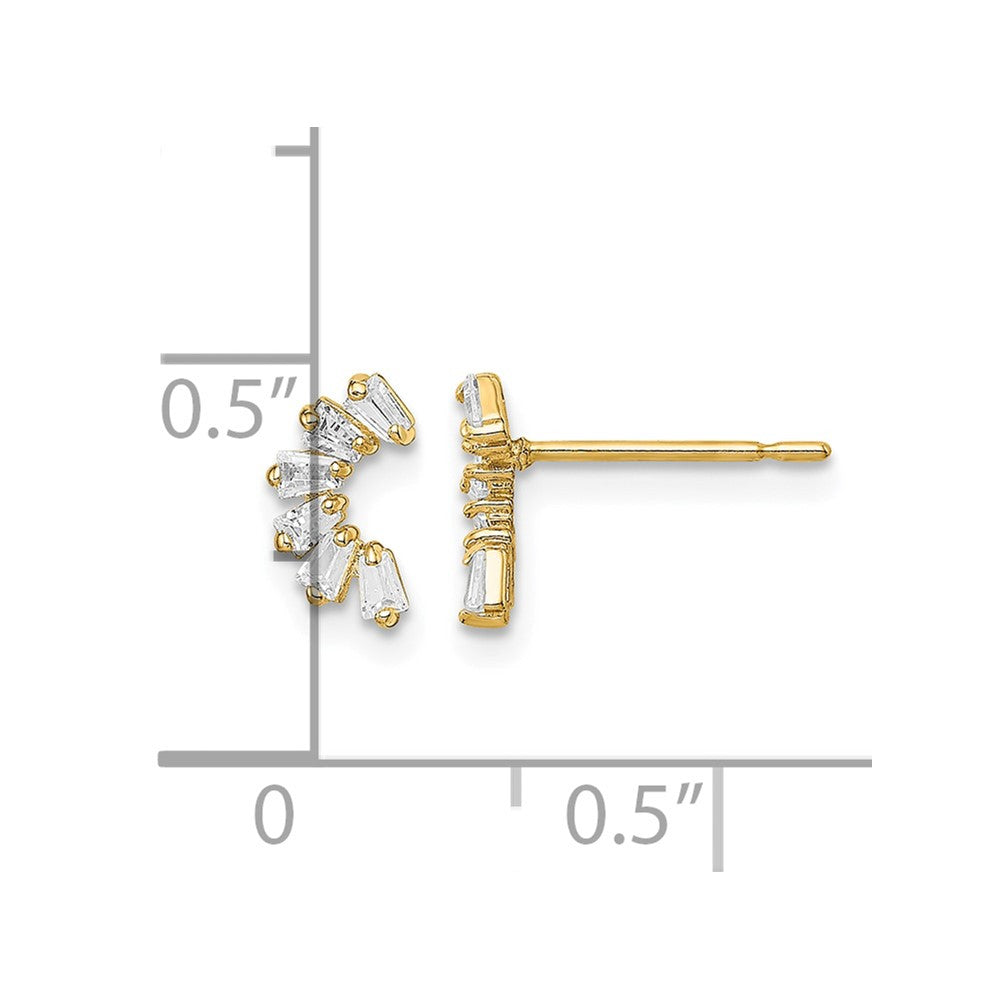 14k Madi K CZ Arch Post Earrings