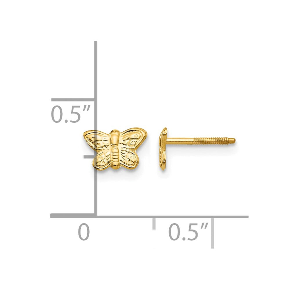 14k Madi K Polished Butterfly Screwback Earrings