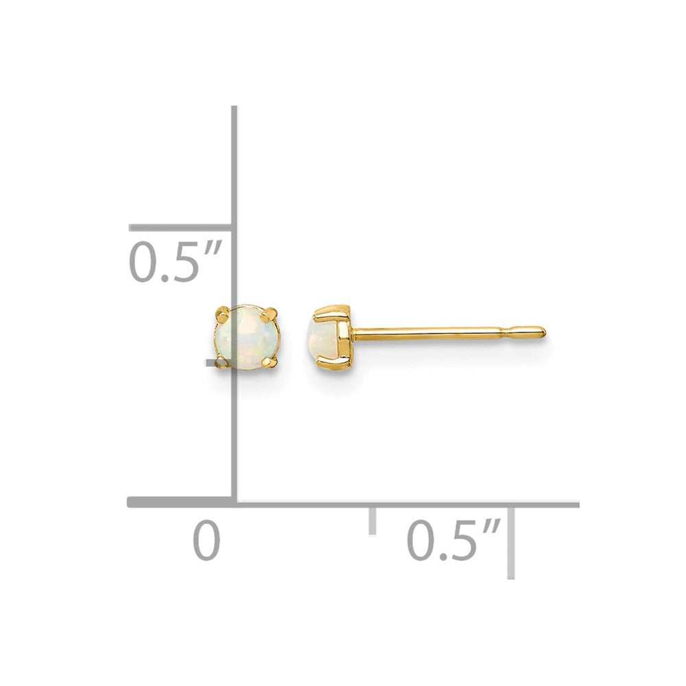 14k Madi K Synthetic Lab Created Opal Post Earrings