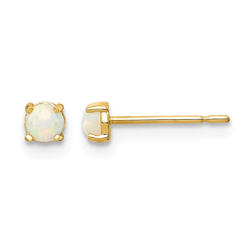14k Madi K Synthetic Lab Created Opal Post Earrings