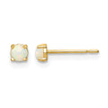 14k Madi K Synthetic Lab Created Opal Post Earrings