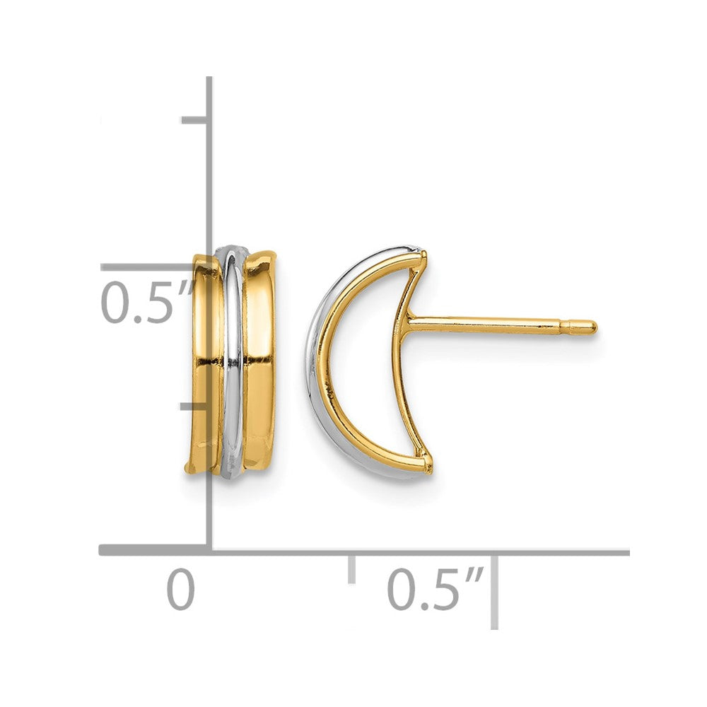 14k w/Rhodium Madi K Post Earrings