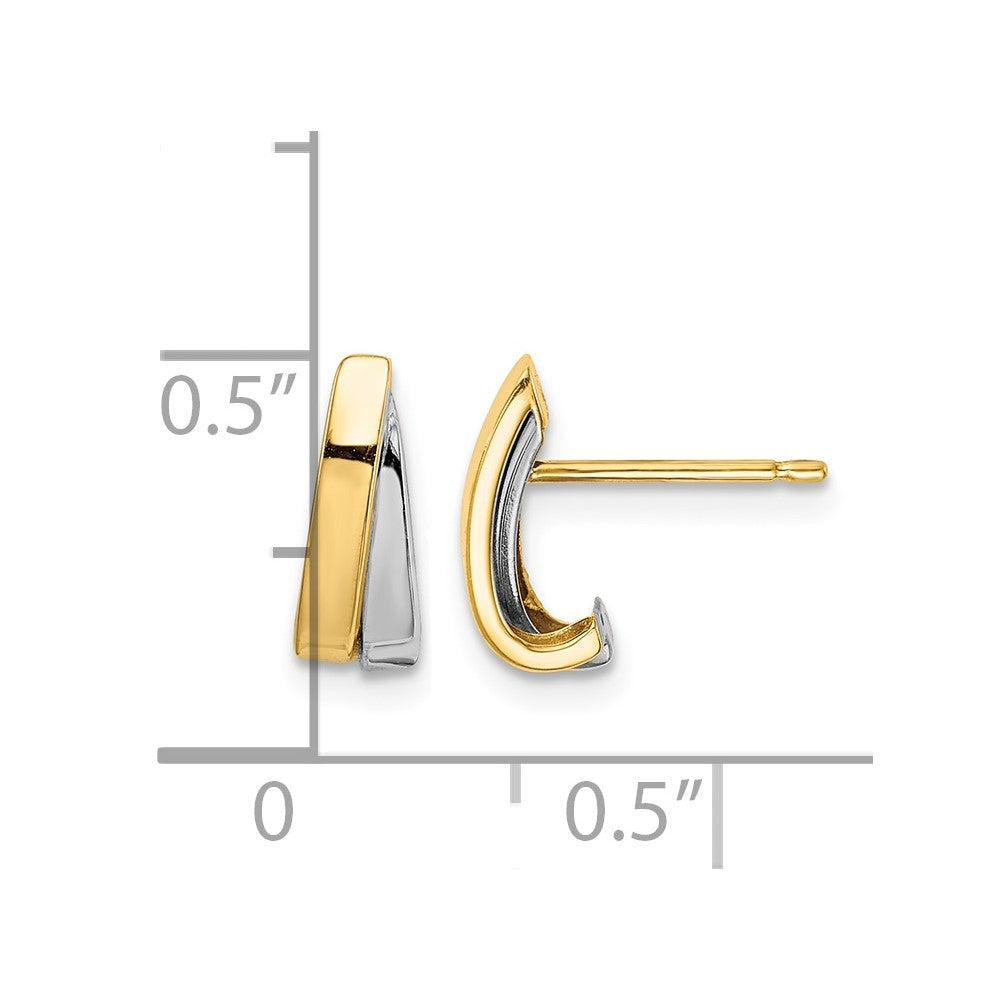14k w/Rhodium Madi K Post Earrings
