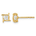 14k Madi K CZ Square Post Earrings