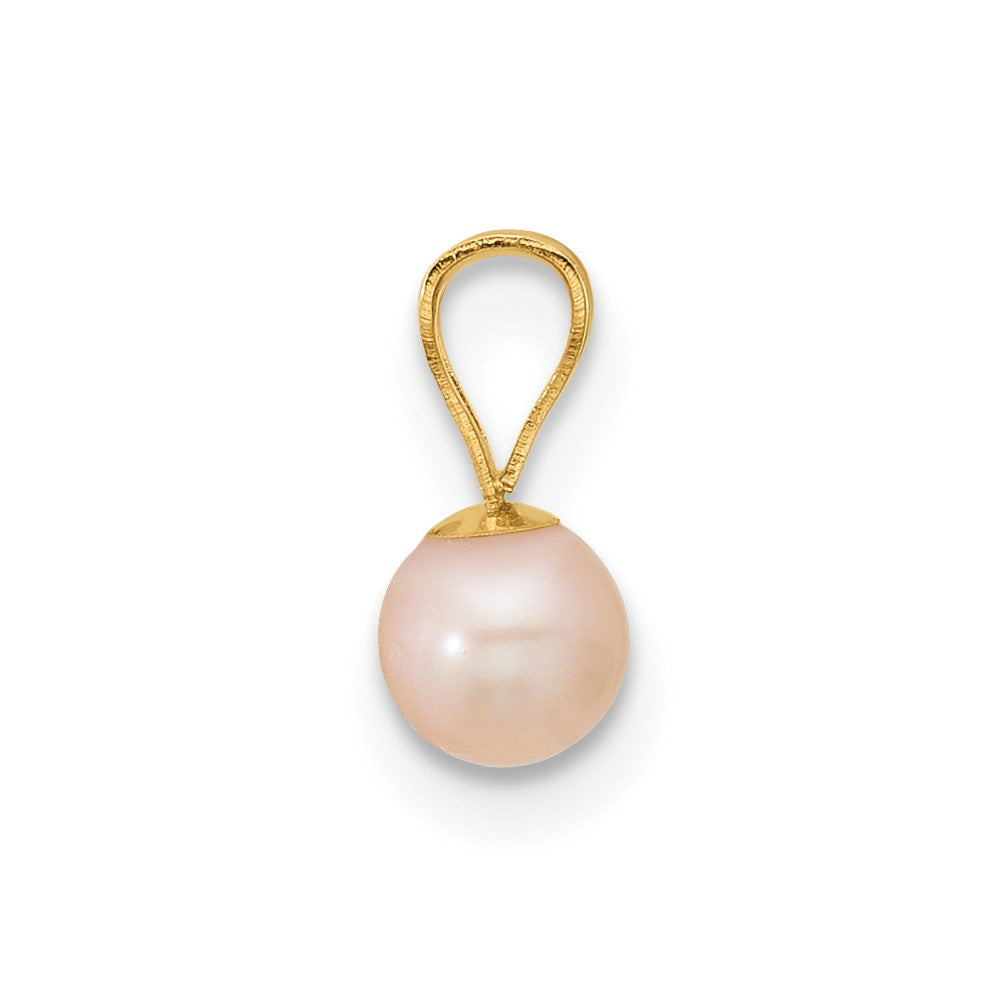 14K Madi K 4-5mm Pink Near Round Freshwater Cultured Pearl Pendant