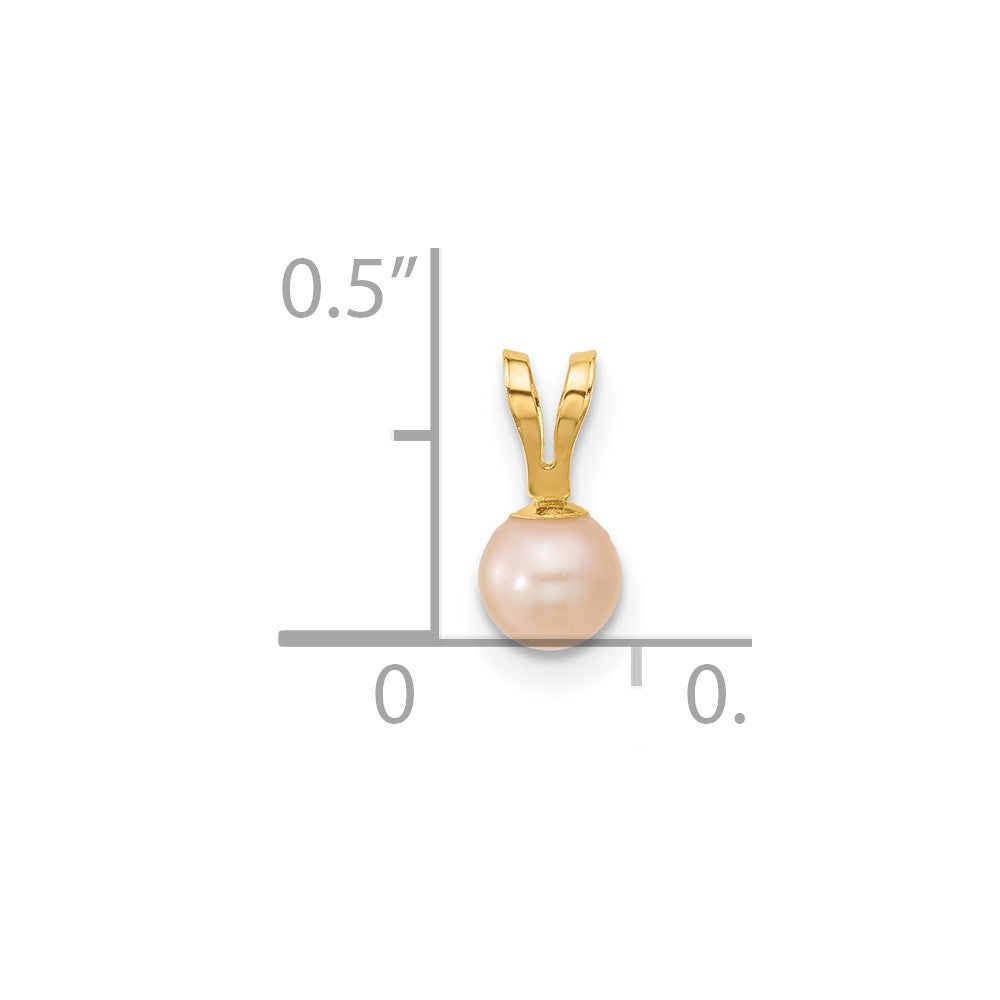 14K Madi K 4-5mm Pink Near Round Freshwater Cultured Pearl Pendant