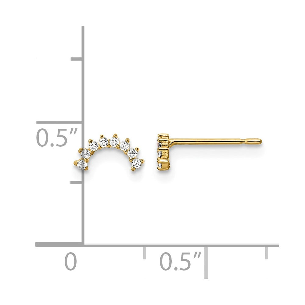 14k Madi K CZ Post Earrings