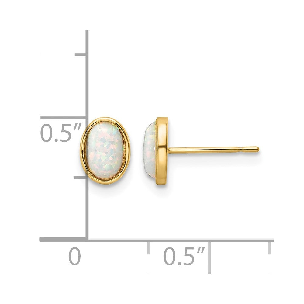 14k Madi K Created Opal Post Earrings
