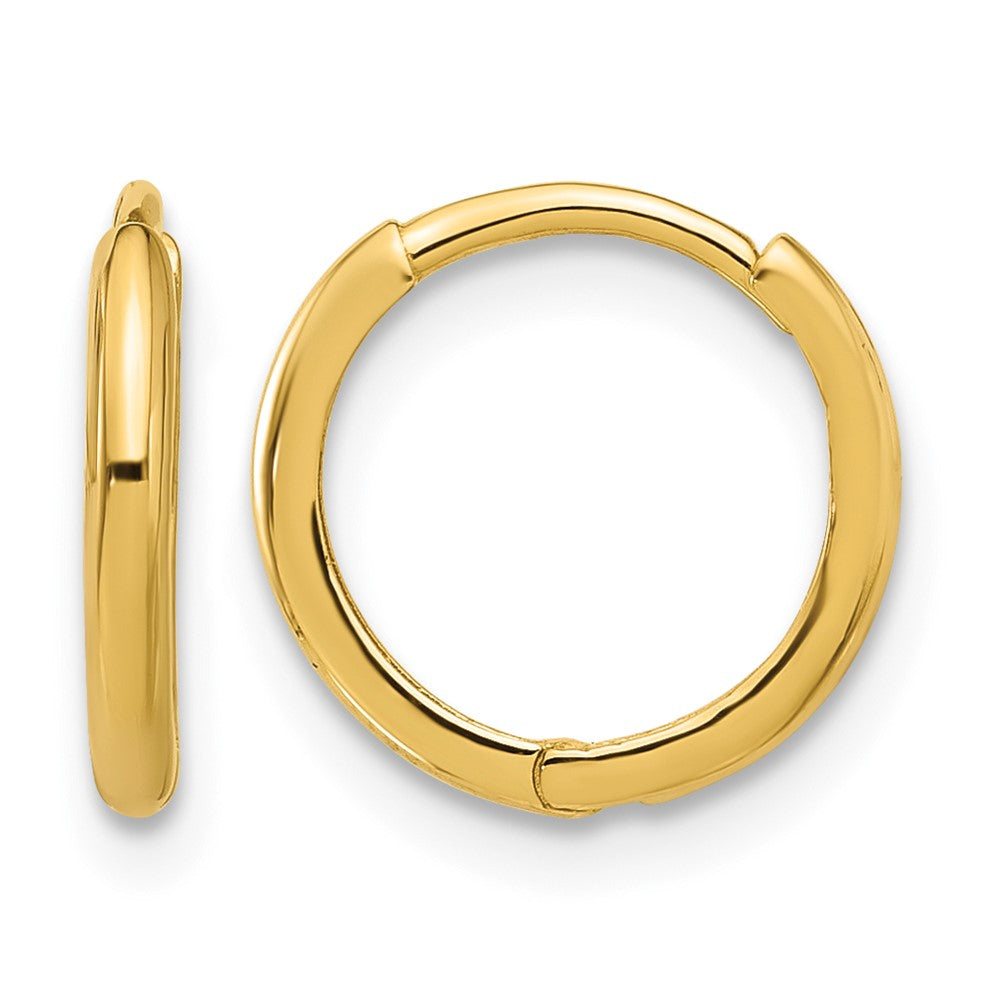 14k Madi K Polished 1.45mm Hinged Huggie Hoop Earrings