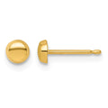 14K Polished 4mm Button Post Earrings