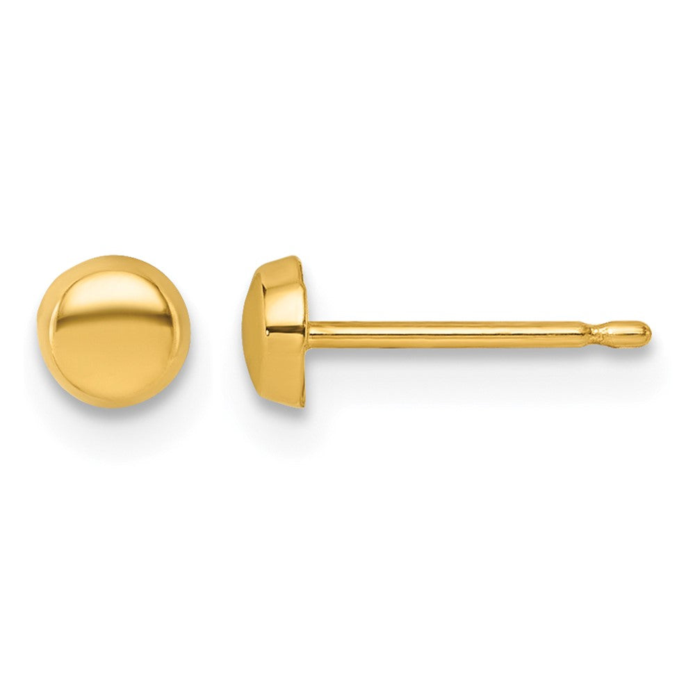 14K Polished 4mm Button Post Earrings
