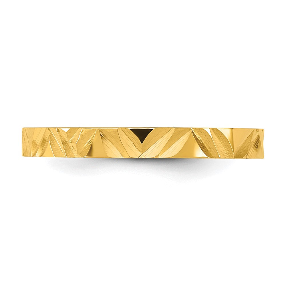 14K Madi K Diamond-cut Zig-Zag Design 2mm Band Baby / Children's Ring