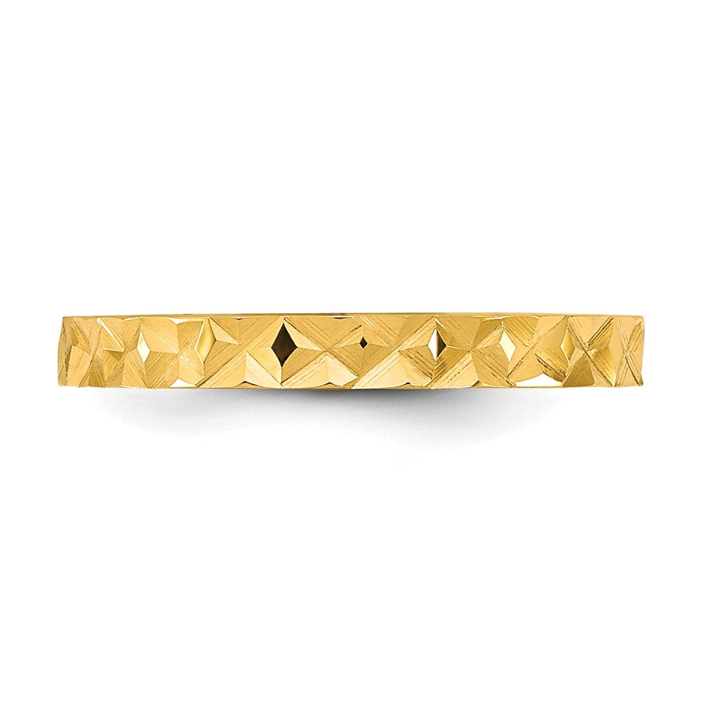 14K Madi K Diamond-cut Design 2mm Band Baby / Children's Ring