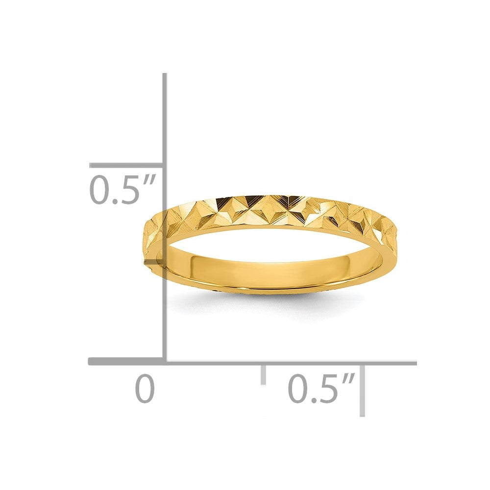 14K Madi K Diamond-cut Design 2mm Band Baby / Children's Ring