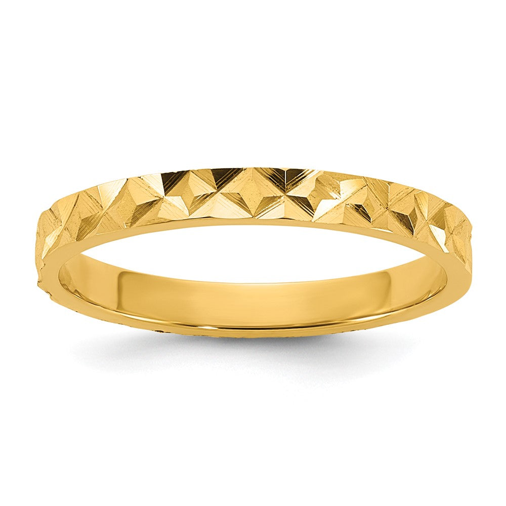 14K Madi K Diamond-cut Design 2mm Band Baby / Children's Ring