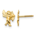 14k Madi K Polished Cupid Screwback Earrings