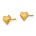 14k Madi K Diamond-Cut & Satin Puffed Heart Earrings
