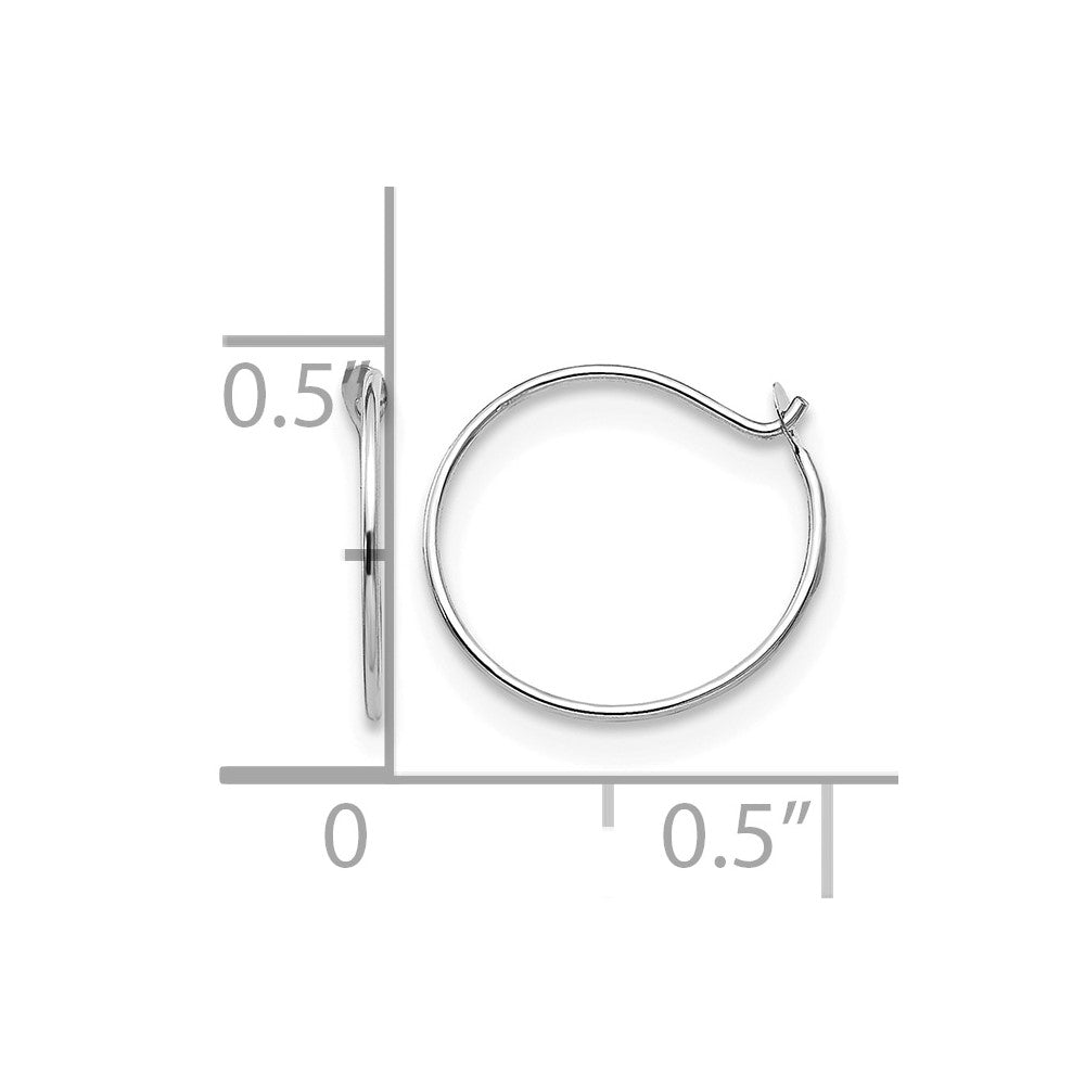 14k White Gold Madi K Sm. Endless Hoop Earrings