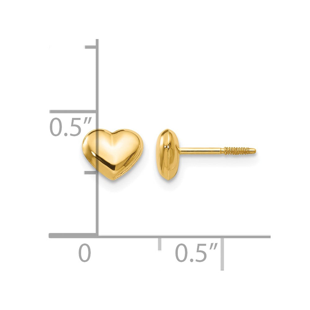 14k Madi K Sm. Puffed Heart Earrings