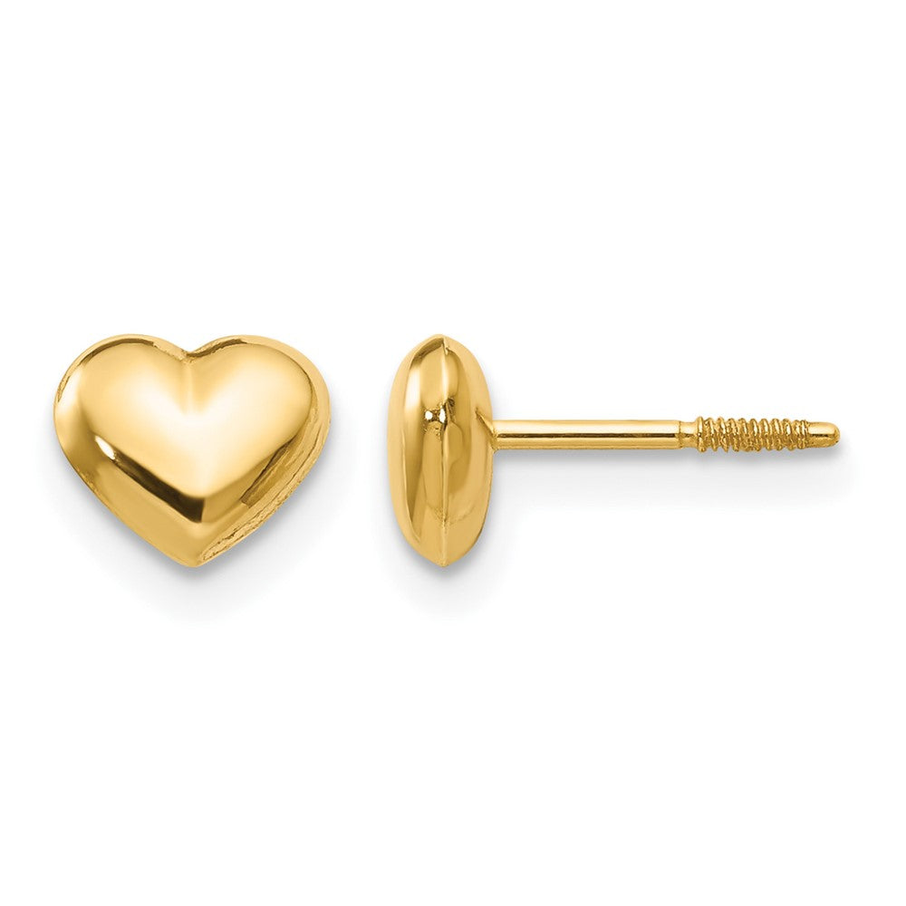 14k Madi K Sm. Puffed Heart Earrings
