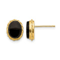 14k Madi K Bezel Onyx Earrings
