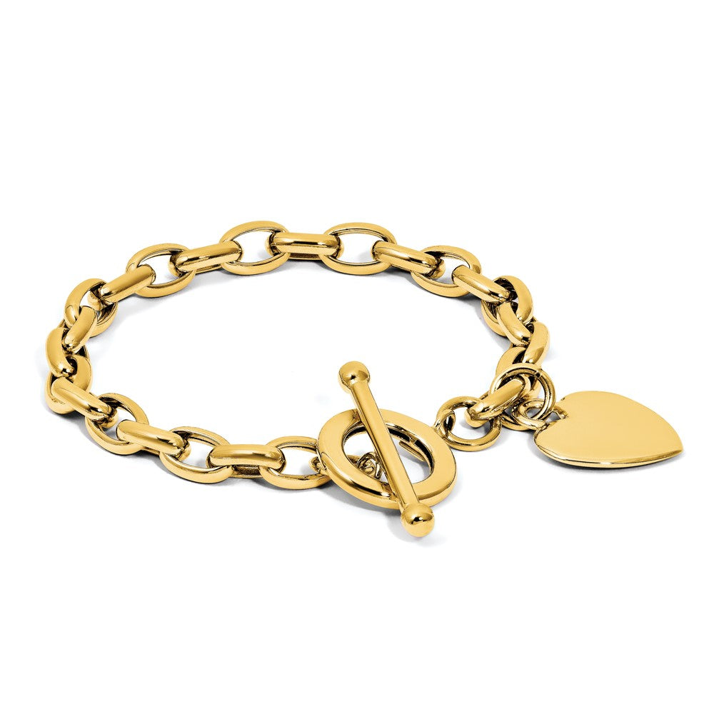 14k Heart Charm Bracelet