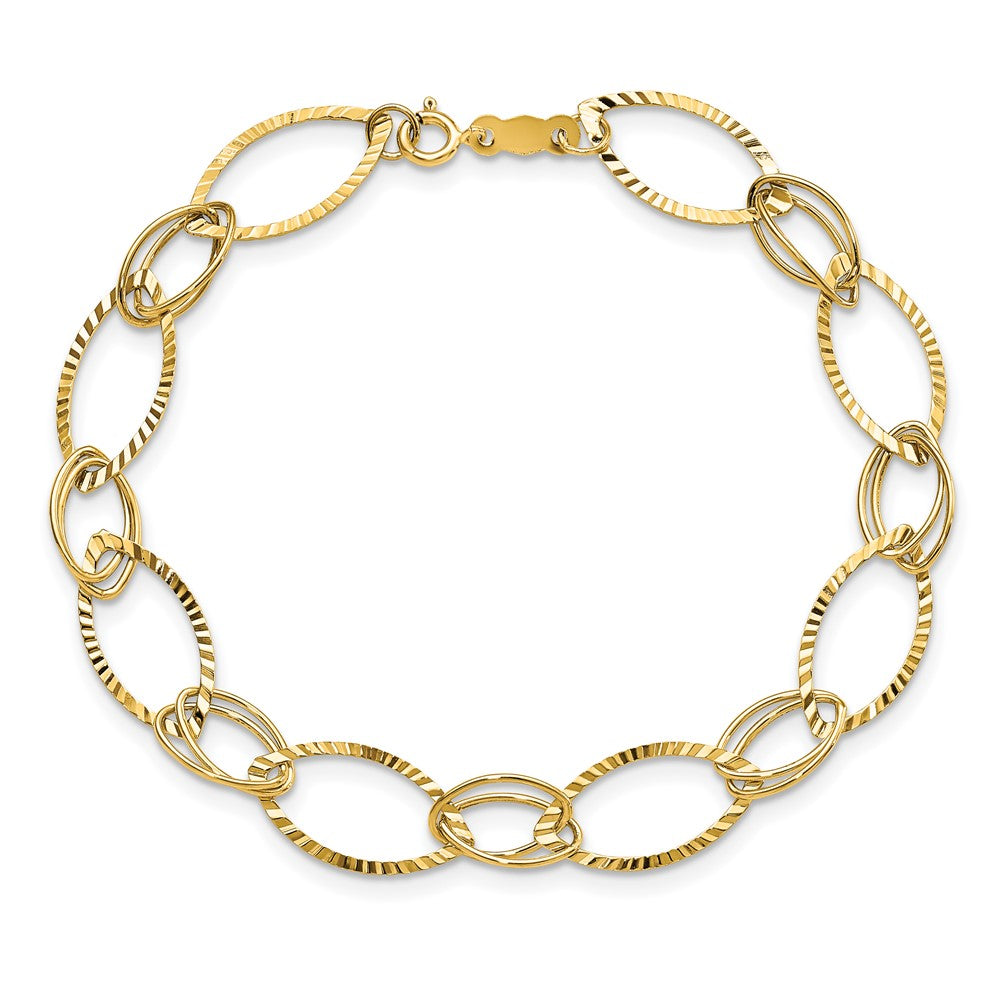 14k Fancy Link Bracelet
