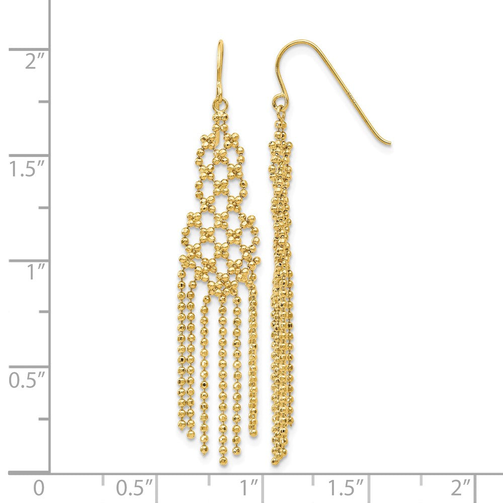 14K Bead Chain Earrings