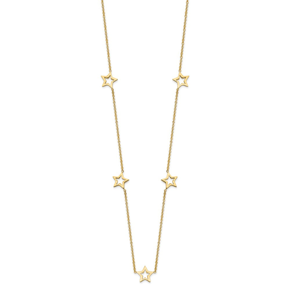 14K Yellow Gold Star w/ Extension Necklace