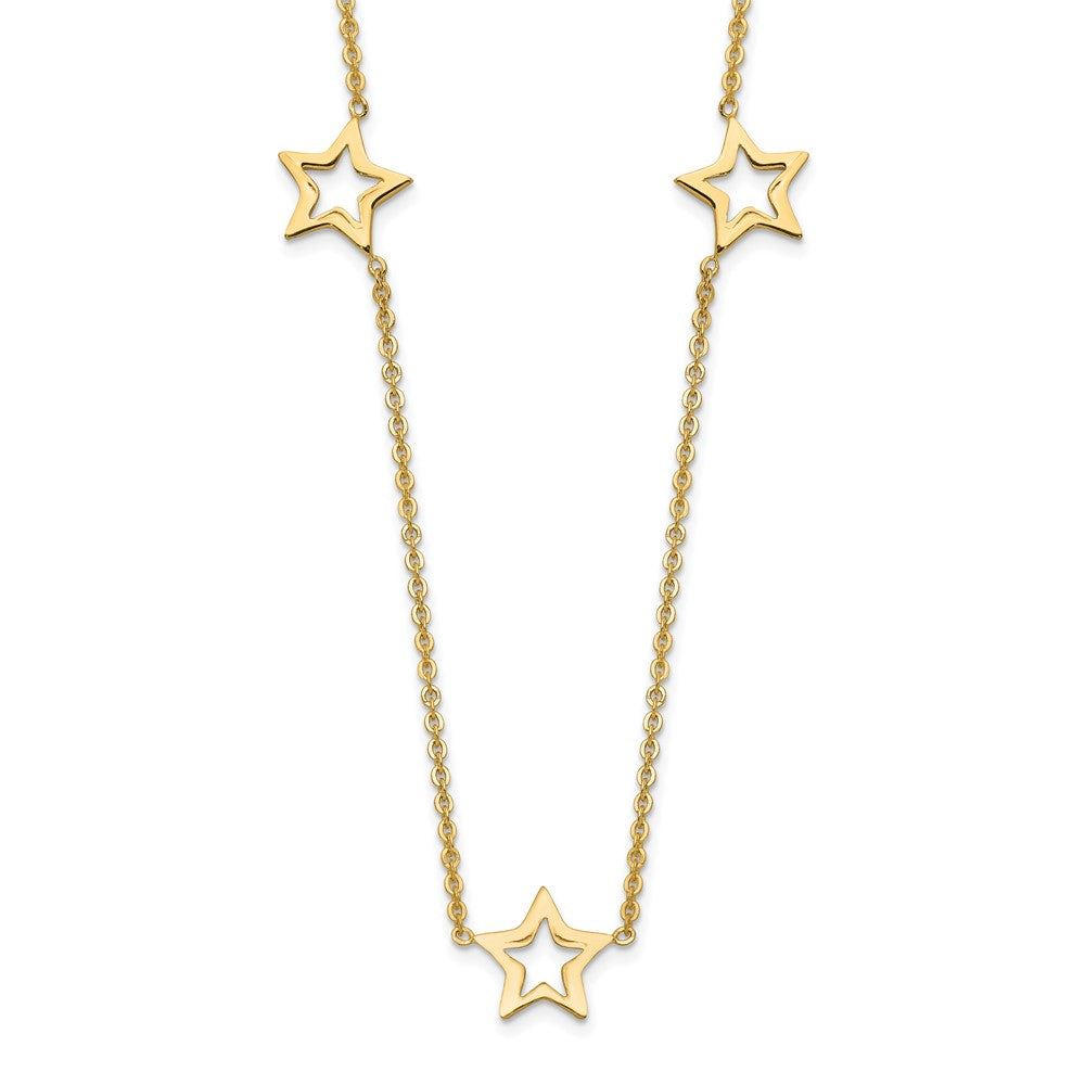 14K Yellow Gold Star w/ Extension Necklace