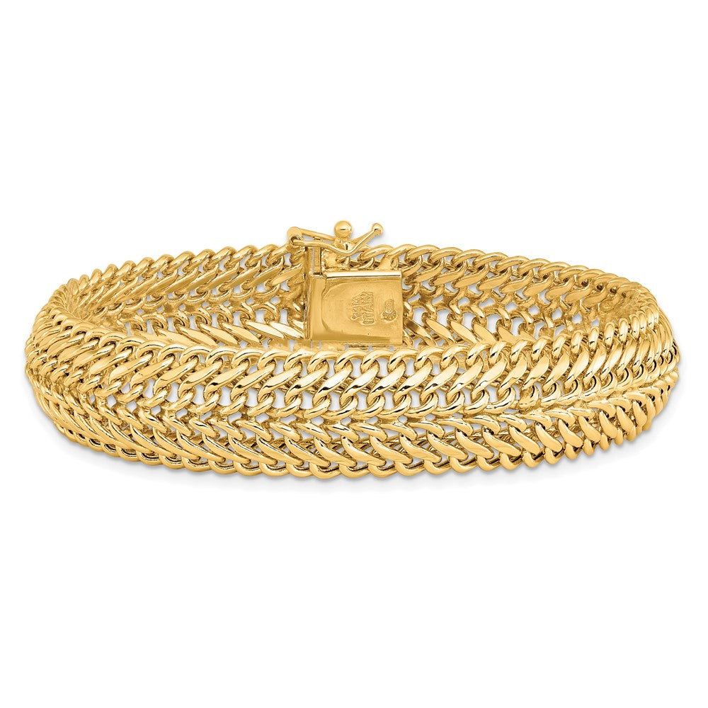 14k Polished Fancy Link Bracelet