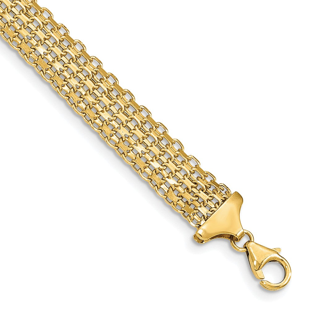 14k Polished Fancy Link Bracelet