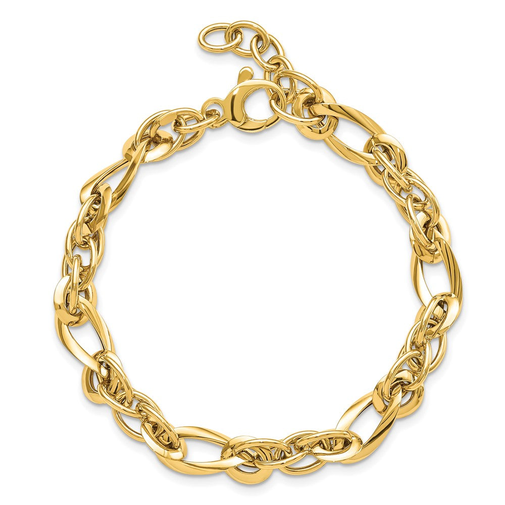 14k Polished Fancy Link Bracelet