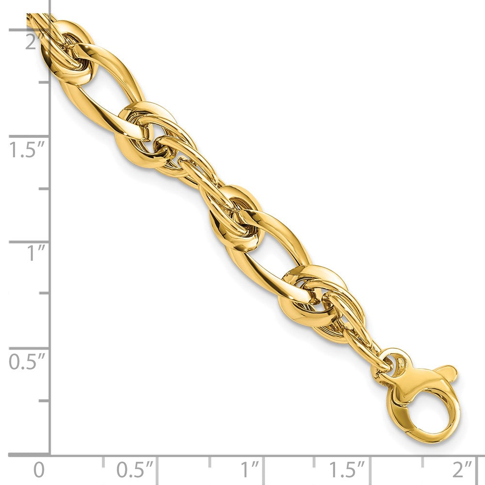 14k Polished Fancy Link Bracelet